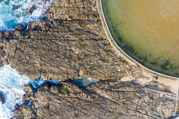 ニューカッスルオーシャンバスの航空写真 - ニューカッスルNswオーストラリア — ストック写真