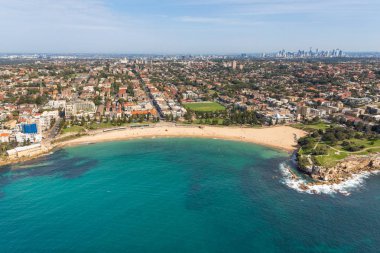 Coogee Beach aerial view Sydney NSW AUstralia clipart