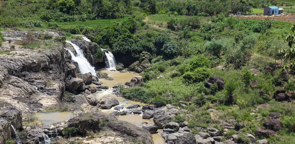 Small Waterfall River Dalat Vietnam Southern Highlands Dalat Large Agricultural — Stock Photo, Image