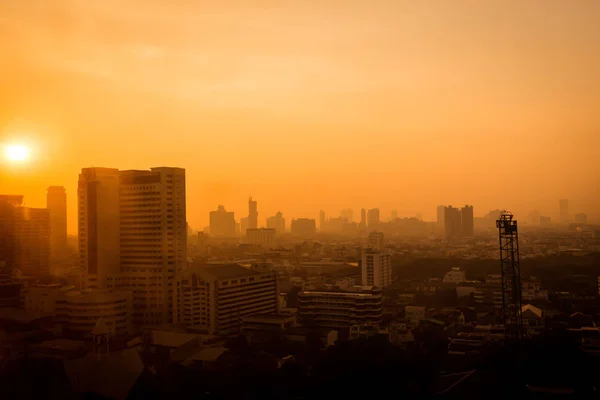 Bangkok, Tayland kötü hava kirliliği Pm2.5 koşul gecenin atmosferini. 