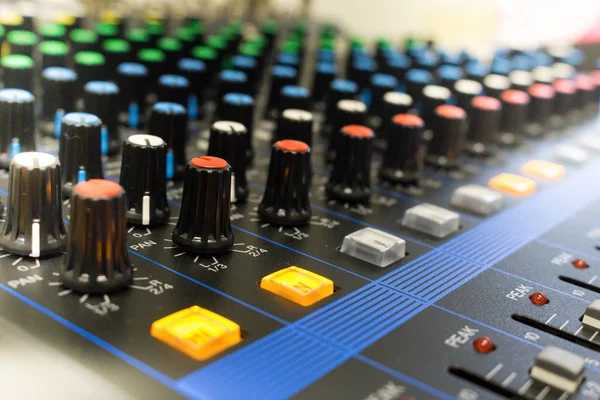 Ovládací Panel Mixéru Zvuku — Stock fotografie