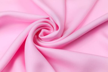 Işık, akış ve plastik pembe kumaş bir spiral şeklinde kıvrımlar tarafından alınır. Üstten Görünüm