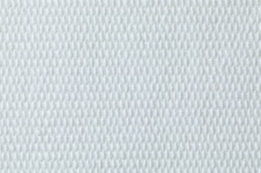 Beyaz doğal kumaş kapatın. Kumaş kabartma yapısını görünür. Üstten Görünüm