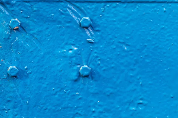 Background from old many times the metal surface painted by blue — Stock Photo, Image