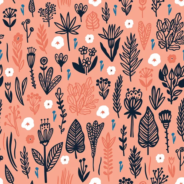 Seamless pattern with floral elements. Perfect for fabric and pa — Stock Vector