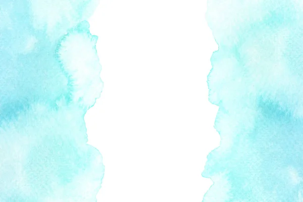 Abstraktní Snímek Akvarelu Umělecké Štětce Modré Tahy Prázdné Místo Textu — Stock fotografie