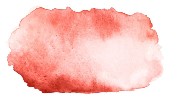 Remplissage Abstrait Corail Aquarelle Avec Texture Papier Sur Fond Blanc — Photo