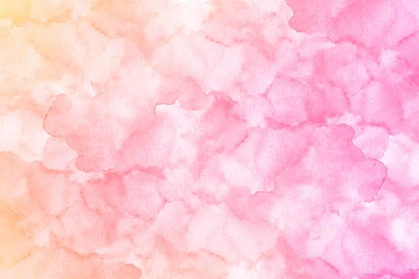 Акварель Нарисованная Вручную Желто Розовой Краской Заполняется Стеблями Абстрактный Текстурированный — стоковое фото