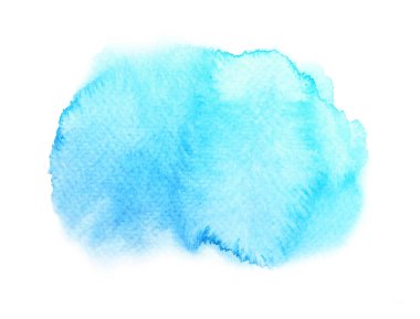 Lekeler ve kağıt dokusu ile soyut mavi suluboya dolgu