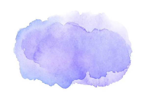 抽象的紫色水彩画 带有白色背景上隔离的污渍 — 图库照片