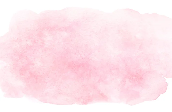 Aquarelle Abstraite Artistique Peinture Rose Clair Isolé Sur Fond Blanc — Photo