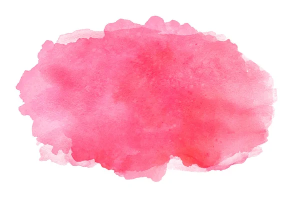 Trait Pinceau Aquarelle Rose Abstrait Avec Des Taches Texture Papier — Photo