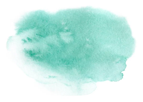 Abstract Met Hand Getekende Groene Aquarel Vullen Met Vlekken Witte — Stockfoto