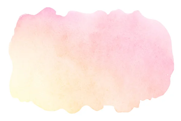 Acuarela Abstracta Rosa Amarillo Cepillo Trazo Aislado Sobre Fondo Blanco —  Fotos de Stock