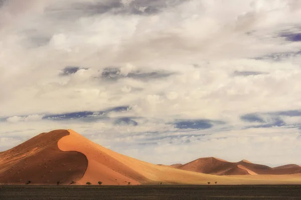 Sossusvlei Bandeja Sal Con Dunas Arena Roja Alta Desierto Namib — Foto de Stock