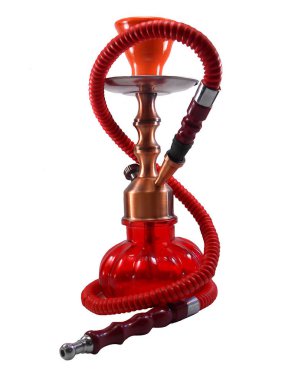 nargile sigara kırmızı cam