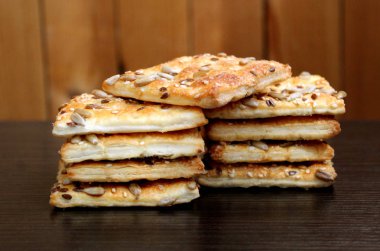 kare çerezleri Ayçekirdeği ve susam ile çıtır