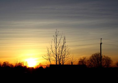 akşam kırsal güzel gün batımı