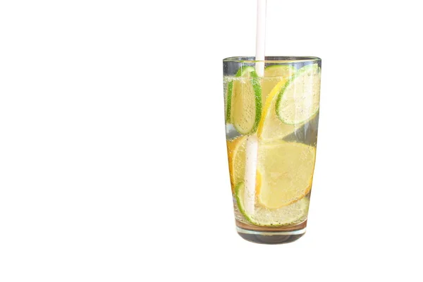 Glas Cocktails Med Lime Och Citron — Stockfoto