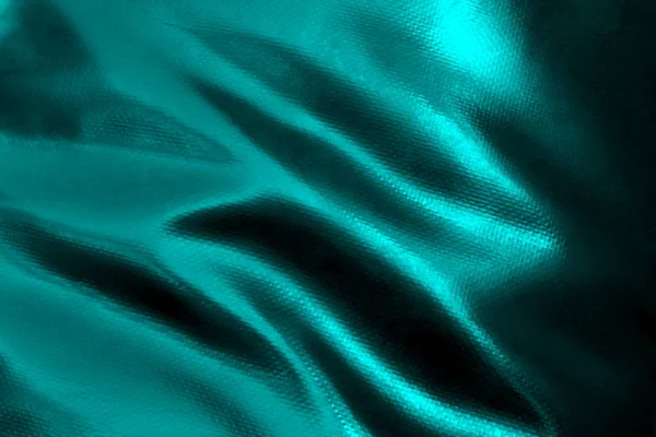 Textur Lichtwellen Aus Stoff Grob Leder Türkis Farbe — Stockfoto