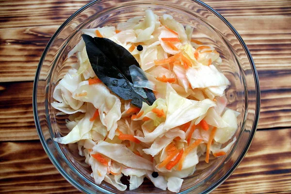 Салат Свежей Капусты Морковью Зиму — стоковое фото