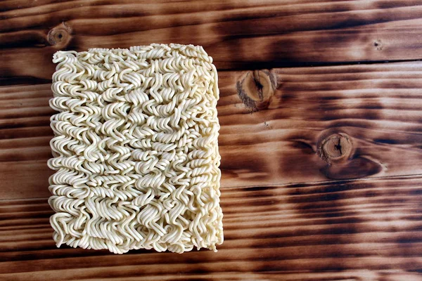 wavy noodles dry on the table