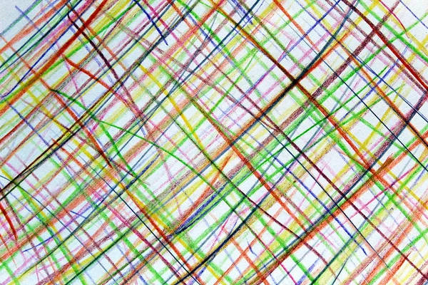 別の色の対角線鉛筆で描かれた Quarse — ストック写真