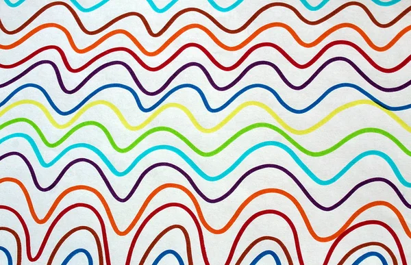 Background Drawn Marker Curves Stripes Different Colors — Stock Photo, Image