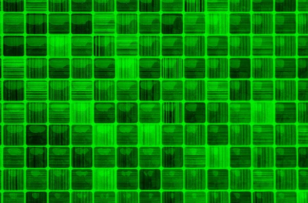 Texture Small Mosaic Green Color Glass Background — Stock Photo, Image