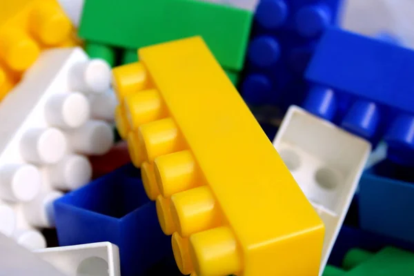 Children Designer Blocks Large Bright Colors — Stock Photo, Image