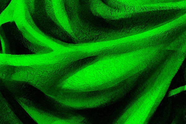 Texture Fond Vert Avec Des Vagues Noires Variées Des Lignes — Photo