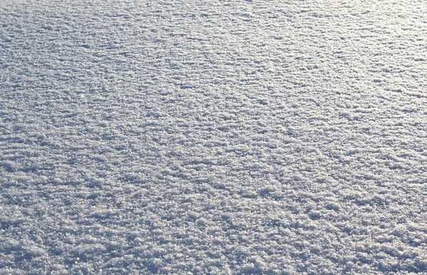 Textur Weißer Schnee Bei Sonnigem Wetter Hintergrund — Stockfoto