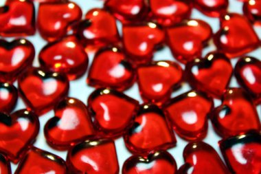 Kırmızı bir arka plan doku kırmızı Kalpler