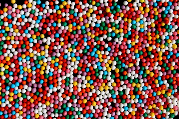 Textura Multicolor Bolas Brillantes Poco Encuentran Una Superficie Plana — Foto de Stock
