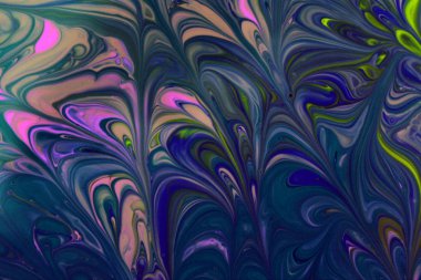 Tırnak cilası ile yapılan doku soyut çizim