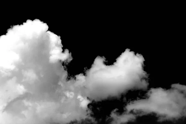 Fehér Felhők Égen Fekete Fehér Fénykép — Stock Fotó