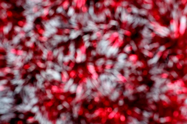 Borrosa Rojo Brillante Textura Oropel Navidad Para Decoración — Foto de Stock