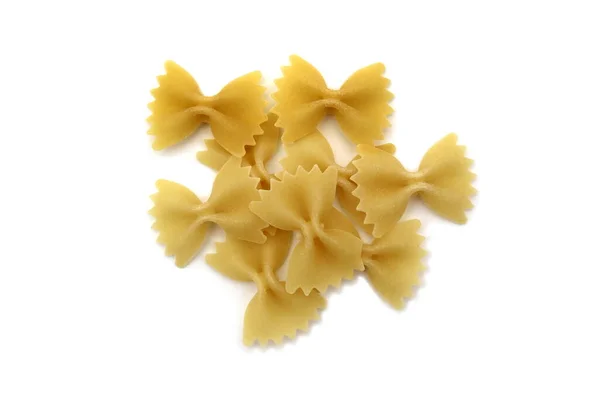 Pasta Form Einer Schleife Auf Weißem Hintergrund — Stockfoto