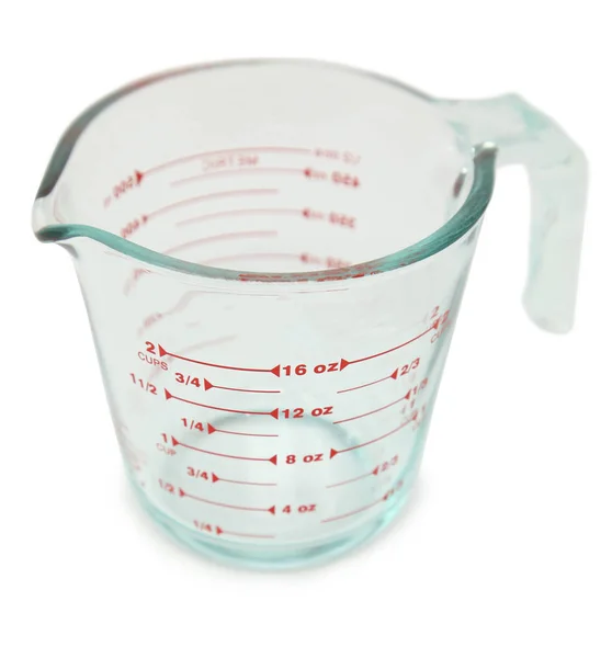 Copo de medição de vidro de 2 copos — Fotografia de Stock