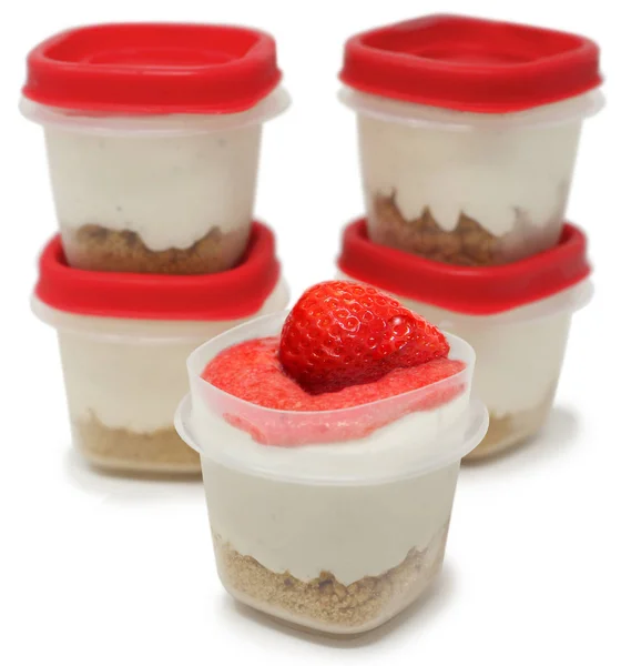 Keto Low Carb High Fat  Cheesecake Cups — Stock Photo, Image