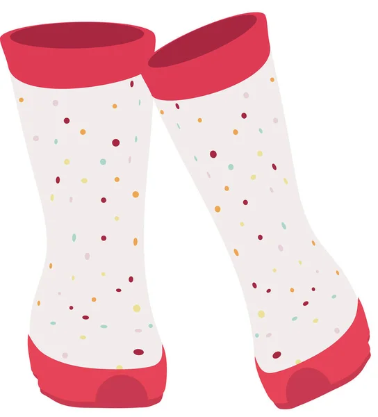 Pair Polka Dot Rain Boots Illustration — Stock Photo, Image