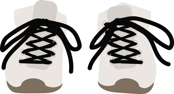 Bir Çift Tan Sneakers Çizimi — Stok fotoğraf