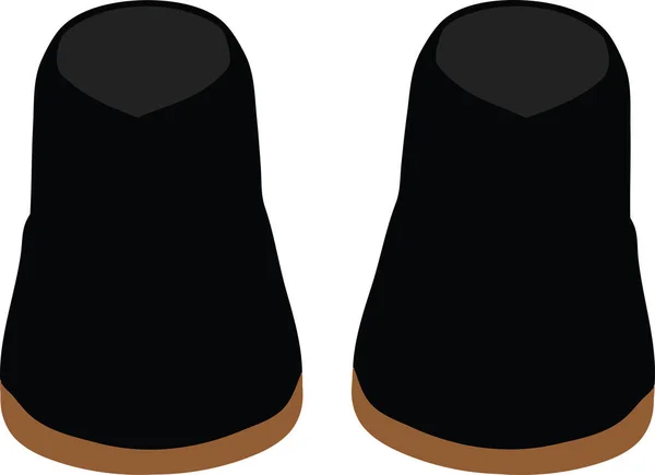 Illustration Eines Paares Schwarzer Wildlederstiefel Für Frauen — Stockfoto