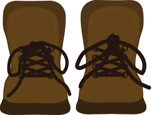 Illustration Men Brown Leather Work Boots — стокове фото