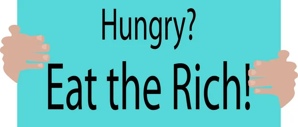 Banner Ilustración Comer Los Ricos —  Fotos de Stock