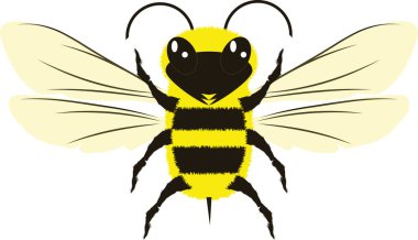 Bumble Bee Illustration Over White