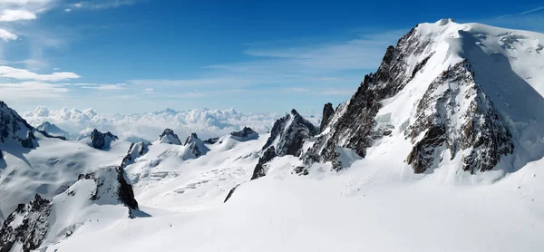 Blick Von Der Aiguille Midi Stockfoto