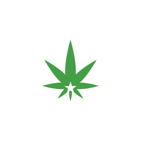Marijuana Feuille Logo Icône Conception Élément Modèle Vecteur — Image vectorielle