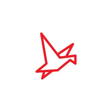 Kuş logo simge grafik şablonu vektör çizimi