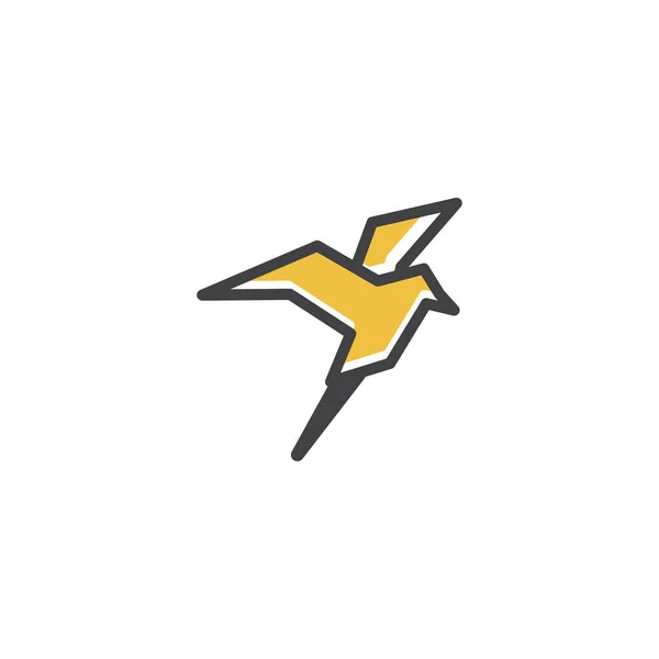 Ilustração Logotipo Pássaro Ícone Gráfico Modelo Vetor — Vetor de Stock